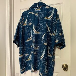 Cruise / Beach shirt. Button down with front pocket. Size 2XL. Made by Rima